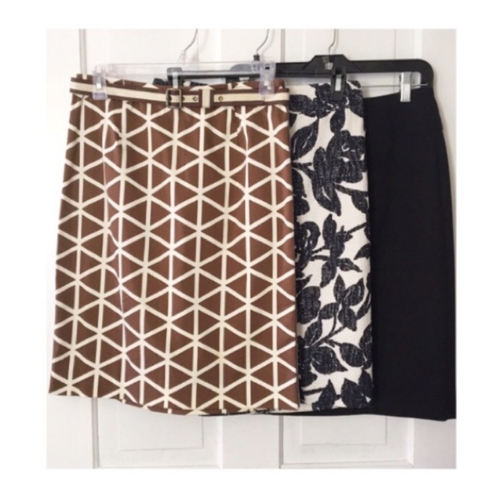3 Pencil Skirt Bundle • WORTH • ANN TAYLOR • WORTHINGTON • Sizes 4 and 2 - Picture 1 of 16